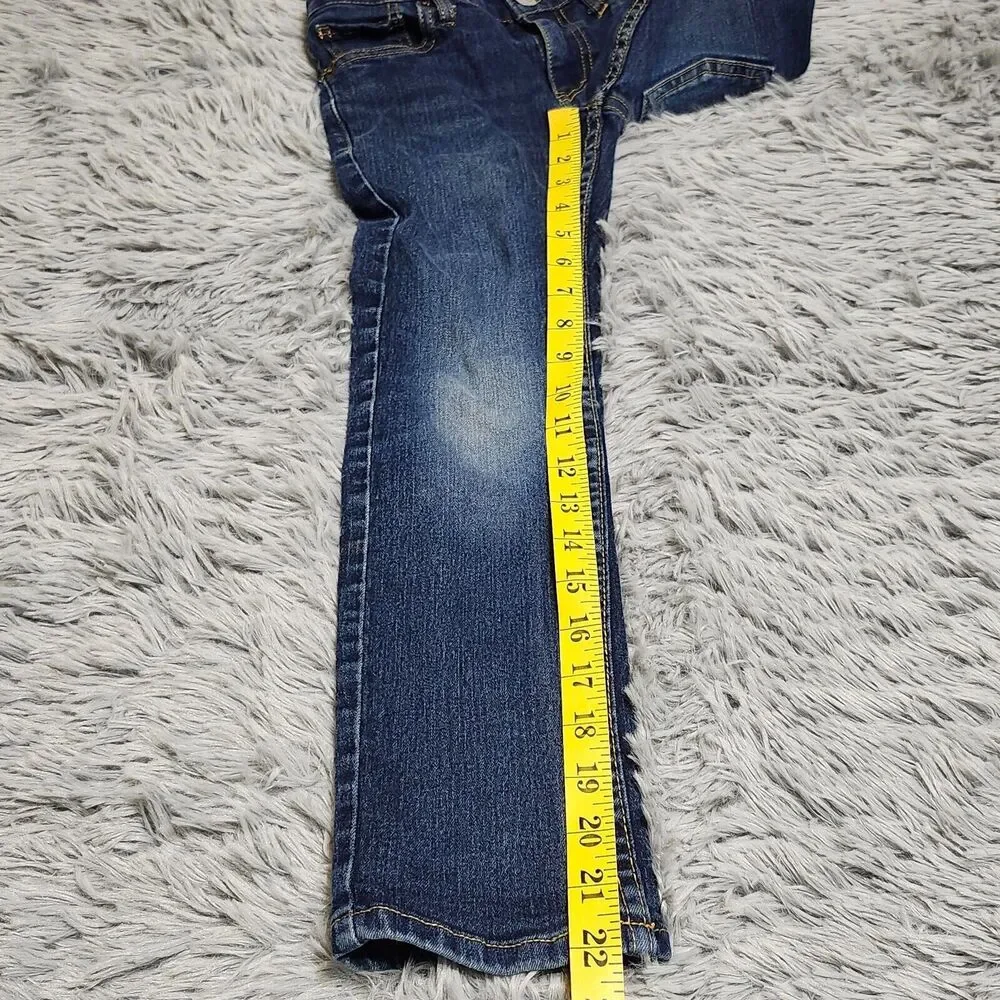 Levis 511 Slim Jeans Youth Girls‎ Size 8 Reg Low Rise Blue 24x22 Teens Stretch